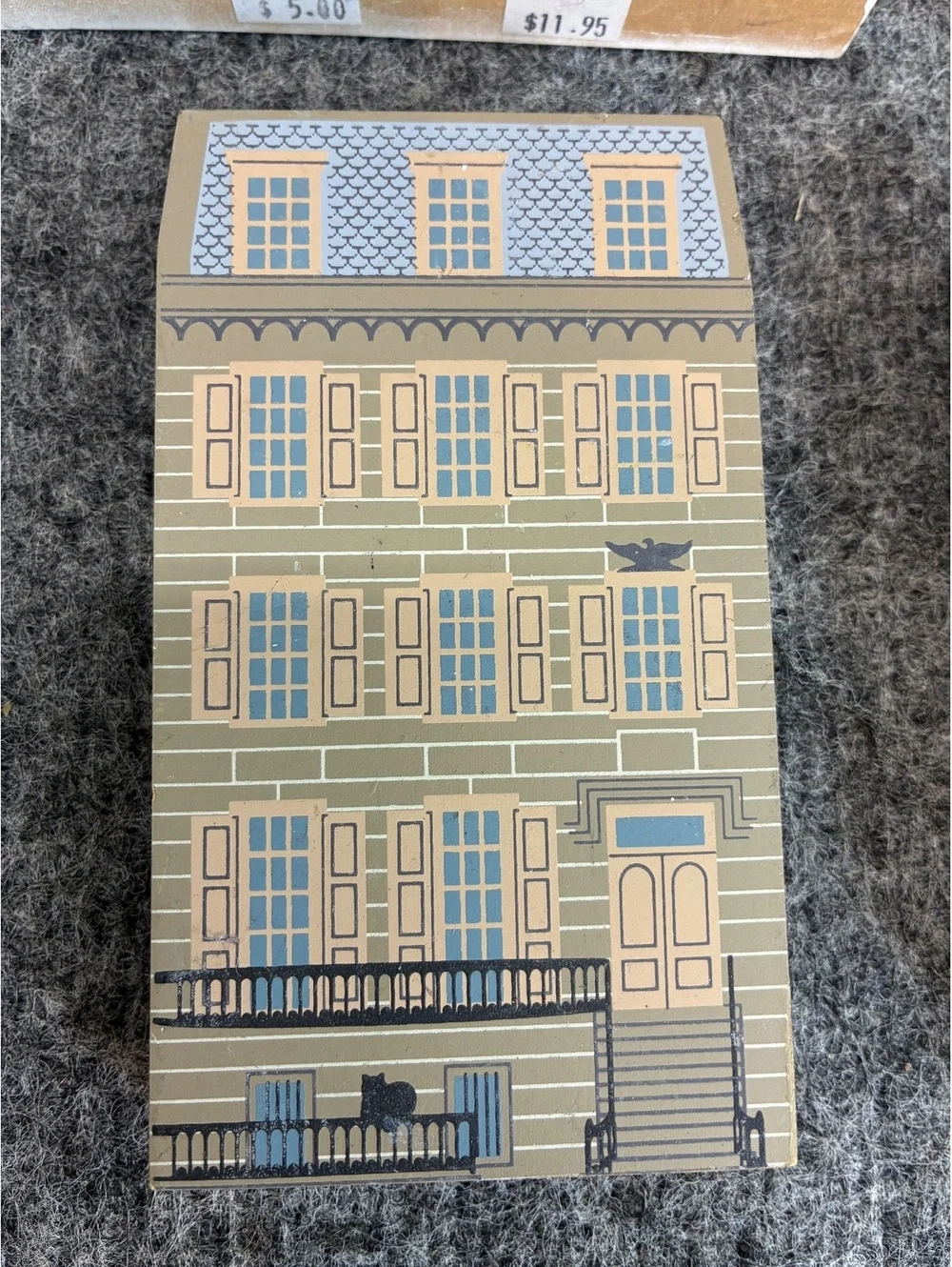 1980s Cats Meow Wooden Decorative House Blocks Set of 4 #4